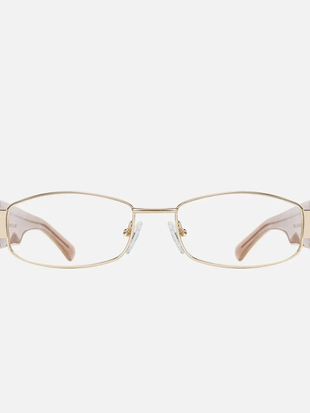 TIJN Talani Blue Light Gold Frame Reading Glasses with Marbled Tan Temples